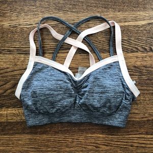 Gray and Pink Sports Bra by Calia